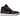 Jordan 1 Mid Purple Mocha baskets vue latérale avec empeigne en nubuck marron foncé et violet, semelle intermédiaire blanche