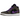 Jordan 1 Mid Purple Mocha baskets en vue latérale avec des panneaux en nubuck marron foncé, des détails violets au talon et une semelle blanche.