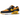 Nike Air Max 90 Kumquat University Gold baskets vue de profil avec une empeigne orange vive, un swoosh noir et une semelle intermédiaire blanche