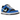 Nike Dunk Low Crater Blue Black baskets profil latéral dans des tons bleus et gris avec semelle intermédiaire texturée en matière recyclée