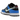 Nike Dunk Low Crater Blue Black baskets en vue latérale avec un design bleu et noir, une semelle intermédiaire blanche et une semelle recyclée.