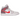 Air Jordan 1 Mid Valentines Day 2022 baskets vue latérale avec détails en cuir blanc, tons roses et un logo Swoosh rouge classique sur le côté