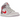 Air Jordan 1 Mid Valentines Day 2022 baskets vue latérale avec panneaux en cuir rose, détails rouges et cœur brodé au niveau du talon
