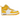 Nike Air Force 1 Mid SP Off-White Varsity Maize baskets vue de profil, fabriquées en cuir jaune et blanc avec la semelle intermédiaire ondulée