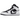 Air Jordan 1 Mid Split Black White baskets vue latérale présentant un design distinctif divisé en noir et blanc en cuir avec lacets blancs