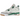 Air Jordan 4 Retro SB Pine Green baskets vue latérale avec empeigne en cuir blanc, semelle intermédiaire verte, détails gris et logo Nike Air