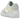 Nike Air Force 1 Low Shadow Sail Light Silver Citron Tint baskets vue angulaire avec design superposé, détails en cuir beige et virgule jaune