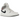 Air Jordan 1 Mid Paris White baskets vue de profil avec cuir blanc, détails gris et logo Jordan Wings emblématique sur le talon.