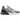 Nike Air Max 270 Grey Fog Team Orange Sail baskets en vue angulaire avec tige grise, détails orange, lacets et unité Air visible au talon.