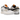 Nike Ja 1 Light Smoke Grey baskets vue en angle avec une tige gris clair, des lacets blancs et un logo Swoosh bleu bien visible sur le côté