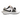 Nike Ja 1 Light Smoke Grey baskets vue latérale avec empeigne grise, semelle blanche, logo turquoise et lacets contrastés assortis.