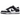 Nike Dunk Low SE World Champs Black White baskets vue latérale avec empeigne en cuir noir, semelle intermédiaire blanche et deubré doré