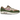 Nike Air Max 1 SH Treeline baskets en vue sous un angle avec empeigne verte, swoosh violet, détails marron et unité Air visible dans la semelle.