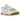 Nike Air Dunk Jumbo Photon Dust Gum Light Brown baskets vue latérale avec empeigne en cuir gris, swoosh oversize et semelle en gomme