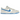Nike Dunk Low Retro Photo Blue baskets en vue latérale avec empeigne en cuir blanc, superpositions bleu vif et semelle classique