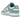 Nike Dunk Low Denim Turquoise baskets en vue latérale avec empeigne en jean turquoise, détails en cuir blanc et semelle extérieure blanche