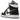 Air Jordan 1 Mid Panda baskets en vue latérale, mettant en valeur un coloris classique noir et blanc, une empeigne en cuir et des lacets blancs.