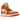 Air Jordan 1 Mid SE Sport Spice baskets vue latérale avec des empiècements en cuir blanc et orange, swoosh orange et semelle intermédiaire blanche