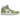 Air Jordan 1 Mid Green Python baskets vue latérale avec superpositions à motifs serpent verts, base en cuir blanc, Swoosh vert et semelle assortie.