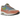 Nike Air Max 1 Light Madder Root Worn Blue baskets en profil, montrant la tige en daim rose, le swoosh bleu et la semelle Air Max classique