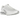 Nike Air Max Dn White Metallic Silver baskets en vue angulaire avec tige en mesh blanc, détails argentés et unité de semelle Dynamic Air visible.