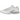 Nike Air Max Dn White Metallic Silver baskets en vue angulaire avec empeigne en maille blanche, détails argentés et la semelle Air Dn emblématique.