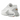 Nike Air Max Dn White Metallic Silver baskets vue latérale avec empeigne en mesh blanc, détails argentés métallisés et l'unité Air caractéristique.