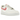 Nike Air Force 1 Low 07 Next Nature Summit White Sea Coral baskets vue latérale avec empeigne en cuir blanc, swoosh couleur corail et semelle classique.