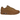 Nike Air Max 1 87 Luxe Ale Brown baskets vue latérale avec une empeigne en cuir marron luxueux, des lacets blancs et une unité Air visible dans la semelle.