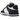 Nike Dunk Low Disrupt 2 Panda baskets vue latérale en cuir blanc avec empiècements noirs, Swoosh brodé et semelle intermédiaire chunky bicolore