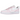 Nike Court Borough Low Recraft Pink Foam White baskets en vue latérale avec des details rose clair, une tige en cuir blanc et lacets