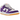 Baskets Nike SB Dunk Low Pro ISO Orange Label Court Purple vue latérale avec superpositions violettes, base en cuir blanc et logo Swoosh noir