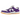 Nike SB Dunk Low Pro ISO Orange Label Court Purple baskets en vue latérale avec une empeigne en cuir violet, une semelle intermédiaire blanche et un Swoosh blanc.