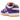 Nike SB Dunk Low Pro ISO Orange Label Court Purple baskets en vue latérale avec empeigne en cuir violet, semelle blanche et détails orange