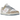Nike Dunk Low Oxidized baskets en vue latérale, mettant en valeur des détails en cuir blanc et gris foncé ainsi que la pointe perforée classique.