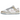 Nike Dunk Low Oxidized baskets vue latérale avec une base en cuir blanc, des empiècements gris et une semelle extérieure en gomme oxydée