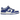 Nike Dunk Low Racer Blue baskets vue de profil avec empiècements en cuir bleu roi, base blanche et semelle extérieure ainsi que lacets bleus.