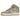 Nike Air Force 1 Mid 07 LX Limestone baskets vue inclinée avec empeigne en daim, surpiqûres apparentes et semelle en caoutchouc robuste