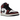 Air Jordan 1 Mid Wear-Away Chicago baskets en profil avec une finition en cuir usé noir et rouge, lacets blancs et semelle intermédiaire blanche