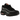 Nike Air Max 95 Black Grey Safety Orange baskets en vue latérale avec des couches noires, détails gris et touches orange vif sur le swoosh et lacets