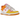 Nike Dunk Low Disrupt 2 Sunrise baskets en vue latérale avec empiècements pastel, swoosh brodé et base en cuir blanc.
