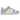 Nike Dunk Low Next Nature Homer Simpson baskets vue latérale en cuir jaune et bleu avec semelle intermédiaire blanche et swoosh bleu