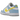 Nike Dunk Low Next Nature Homer Simpson baskets en vue latérale classique avec empeigne en cuir bleu, détails jaunes et semelle blanche.