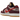 Nike SB Dunk Low Skate Like a Girl baskets en vue angulaire avec détails en daim bordeaux et blanc cassé et un swoosh texturé