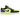 Air Jordan 1 Low SE Black Cat Volt baskets en vue latérale avec empiècements en daim noir, détails jaune fluo et semelle blanche