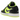 Air Jordan 1 Low SE Black Cat Volt baskets profil latérale avec empeigne en cuir noir, détails jaune fluo et semelle assortie