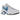 Nike Air Max Plus Spray Paint Swoosh White Blue baskets vue latérale avec empeigne blanche, détails en dégradé et logo Swoosh bleu aérographe