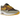 Nike Air Max 1 PRM Duck Pecan Yellow Ochre baskets vue latérale avec empeigne en cuir marron, détails jaunes et unité Air emblématique visible.
