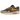 Nike Air Max 1 PRM Duck Pecan Yellow Ochre baskets en vue latérale avec tige en daim marron, unité Air visible et détails jaune sur le swoosh.