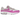 Nike Air Max 1 Fuchsia Dream baskets vue latérale en gris et blanc avec des détails rose vif sur le swoosh, le talon et l'unité Air